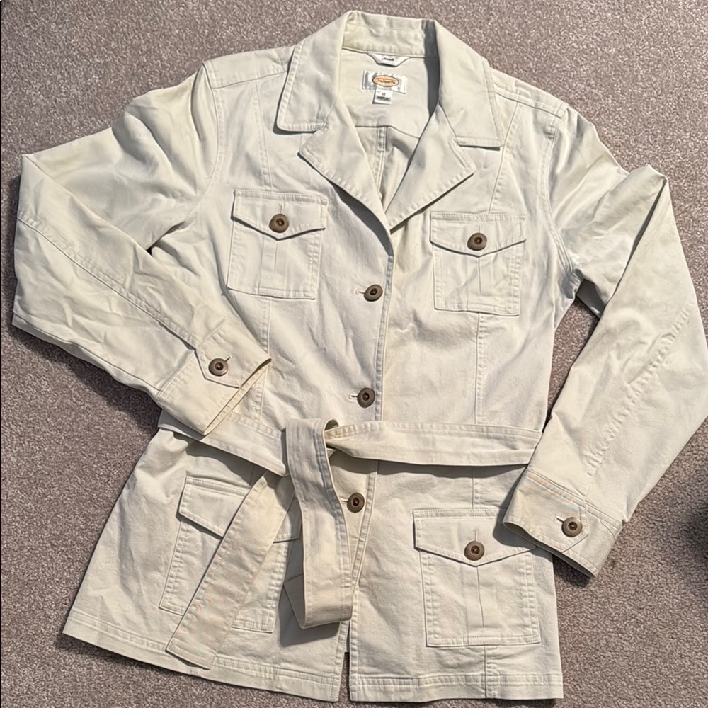 Vintage Talbots Women's Cream Jacket